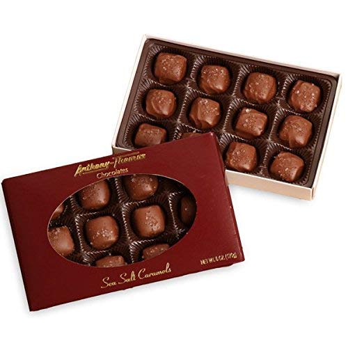 Anthony Thomas, Milk Chocolate Sea Salt Caramels, Great Tasting Chocolates, Caramel Centers, Premier Company, Deliciously Delightful Snacks (12 Count) #TOP24