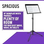 OnStage SM7211 Professional Folding Orchestral Music Stand, Black