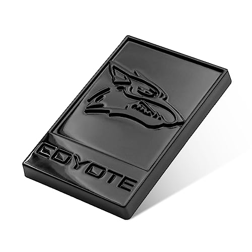 Image of 2PCS New Styling Coyote Logo Decal Fits for Car Or Truck Fender Side Tailgate Rear Trunk Sticker Emblem Badge (Black)