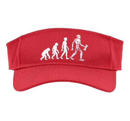 Evolution of Man to Robot Future Sport Sun Visor, Adult,