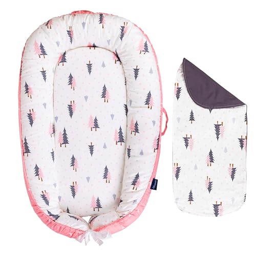 Baby Lounger - Infant & Newborn Lounger with 2-Inch Mattress Pad, Soft Baby Lounger Cover,...