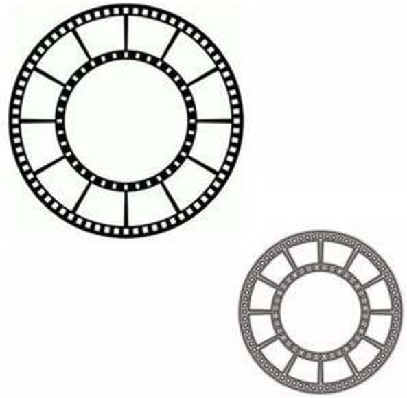 Tira de película de marco redondo de corte de metal troquelado troquelado para álbumes de recortes de tarjetas