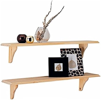 Empire Sterling Set of 2 Wooden Shelves - Unfinished Pine.