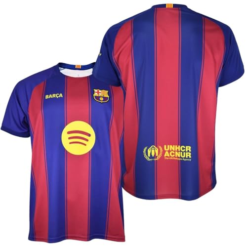 Camiseta réplica FC Barcelona Adrián Liso 25/26 Primera equipación | Réplica Oficial para Adultos | Camiseta Oficial del Barça (FR/ES, Letras, XL, Regular, Regular, Azulgrana)