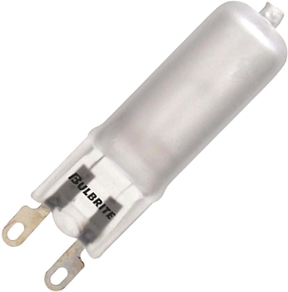 Bulbrite LED Mini T4 Non-Dimmable Bi-Pin Base (G9) Light Bulb 30 Watt Equivalent 3000K, Clear 2-Pack