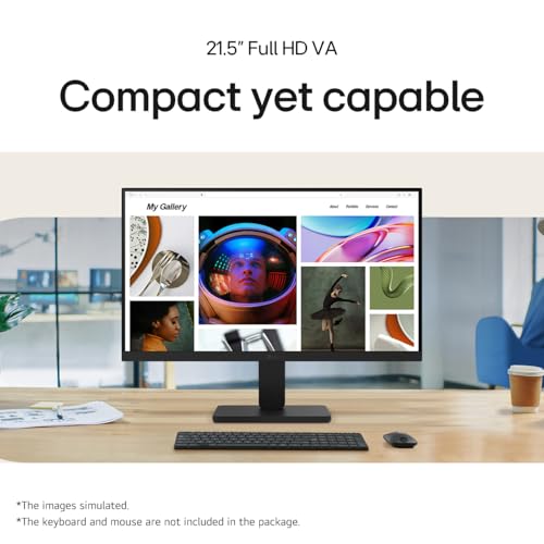 Image of LG Monitor 22U401A-B, 22 inch, Full HD 1080p, 100Hz, 5ms GtG, VA Panel, HDR10 Smart Energy Saving, Anti-Glare, HDMI, D-Sub, Matte Black