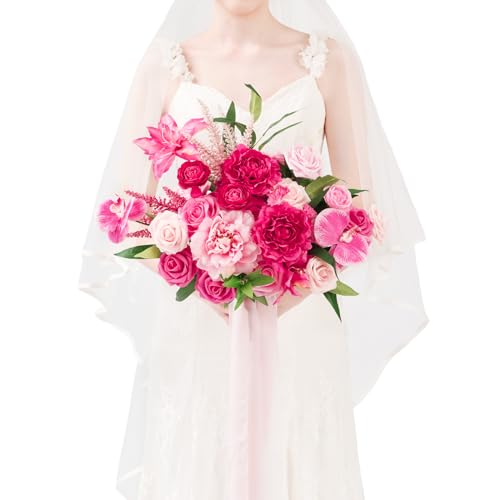 TINGE TIME 11 Inch Wedding Bouquets for Bride