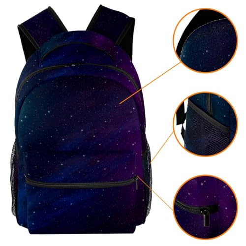 Sac à dos d'école multicolore adolescents filles garçons motif galaxie