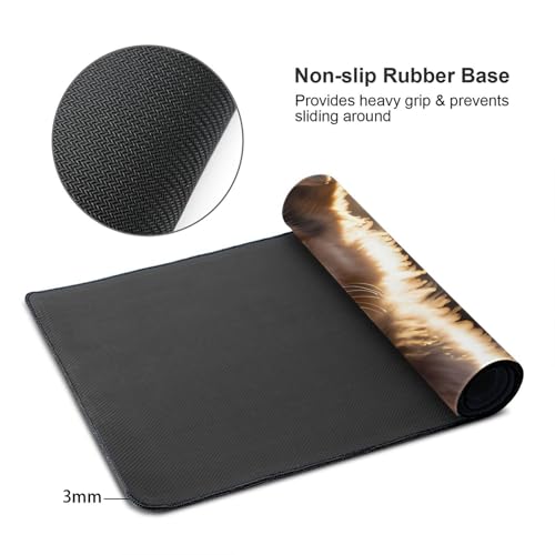 Tapis de souris durable HYTTER grand format avec base en caoutchouc haute adhérence - 7