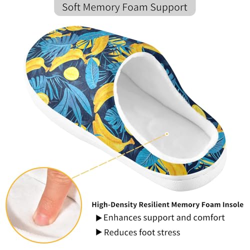 Womens Men's Summer Fruit Banana Slippers,Memory Foam Slippers for Home,Bedroom Slippers Fluffy Fuzzy Slippers House Shoes for Women Men 213442243