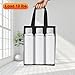 Waritili 5 | 25 | 50 Pack Economical Reusable Canvas Tote Bag, 10 Oz Thicken Grocery Bag, Blank Bag Suitable for DIY(Black) (50, 8.8 x 9.6 Inch)