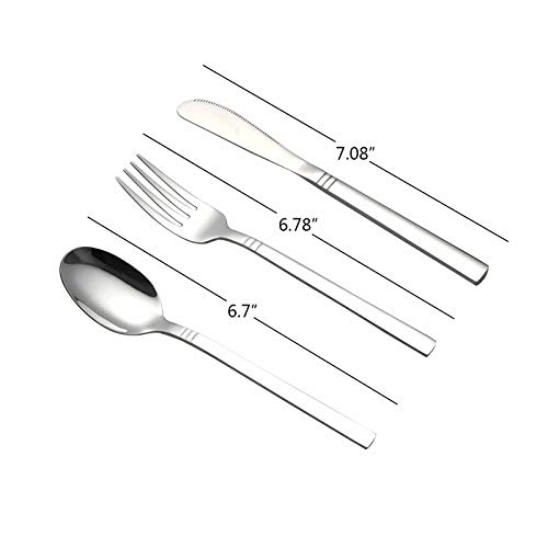 Morcte 12-Piece Stainless Steel Travel Camping Cutlery Set, Flatware Silverware Set Including Knife Fork Spoon, Service For 4 #TOP2