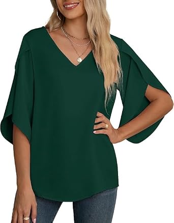 Women's Summer Tunic Chiffon Blouse S-2XL