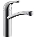Produktbild Hansgrohe Spültischarmatur Focus E, 31780, Einhandmischer für Spüle mit Keramikkartusche, Boltic-Griffverriegelung, QuickClean Reinigungsfunktion, Befestigungs- & Anschlussmaterial, Chrom, 09538 9
