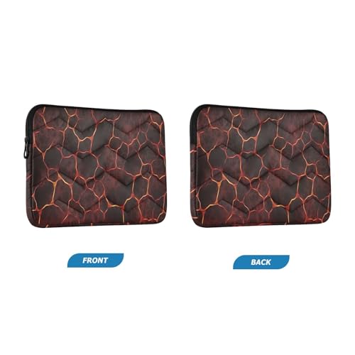 Funda para laptop 13-14 pulgadas Magma roja texturada resistente al agua miniatura 2