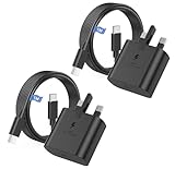 Samsung Fast Charge, 2Pack Samsung USB C Charger Plug and Cable 1M USBC to Type C Charging Lead for Galaxy S25/S24/S23/S22/S21/S20/A17/A16/A15/A22/A25/A26/A32/A33/A34/A35/A36/A53/A54/A55/A56 - Image 1