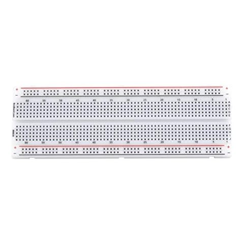BB830 Solderless Plug-in BreadBoard, 830 tie-Points, 4 Power Rails, 6.5 x 2.2 x 0.3in (165 x 55 x 9mm) Cover