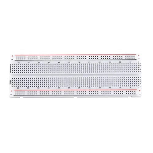BB830 Solderless Plug-in BreadBoard, 830 tie-Points, 4 Power Rails, 6.5 x 2.2 x 0.3in (165 x 55 x 9mm)