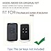 SANRILY PU Leather 4 Button Smart Key Fob Cover Case Fit for Renault Koleos Captur Megane Clio Scenic Talisman Arkana Keyless Key Case with Leather Keychain Black