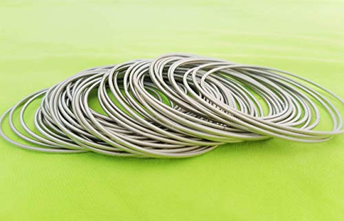 Guitar String Spring Bracelets Silver Stainless Steel Stackable Set Layered Thin #TOP3