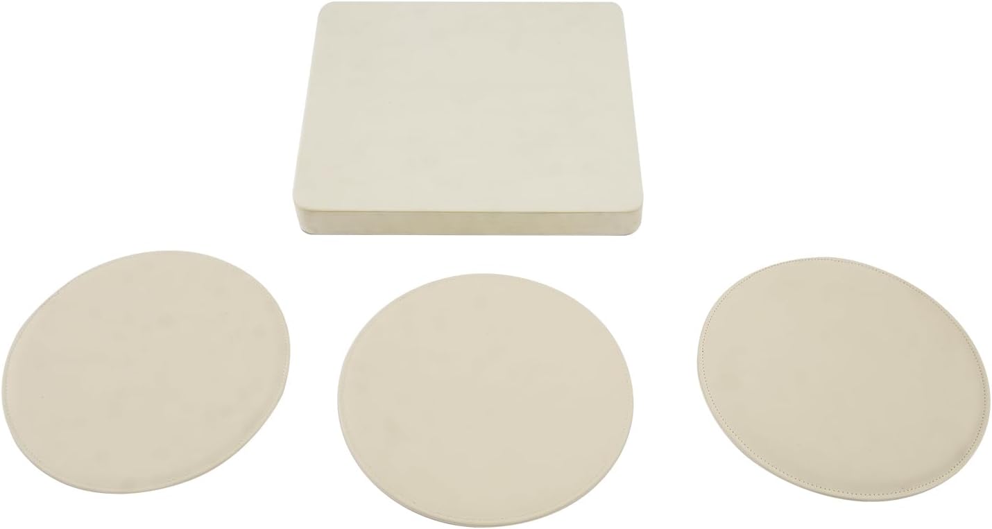 Folding Paper Stool, 3 Seats Foldable Accordion Stool with Cushions Modern Aesthetic Expandable Stools for Living Room Bedroom Entryway Office One Seat Holds 220 Lbs (Lvory White, 3 Seat)