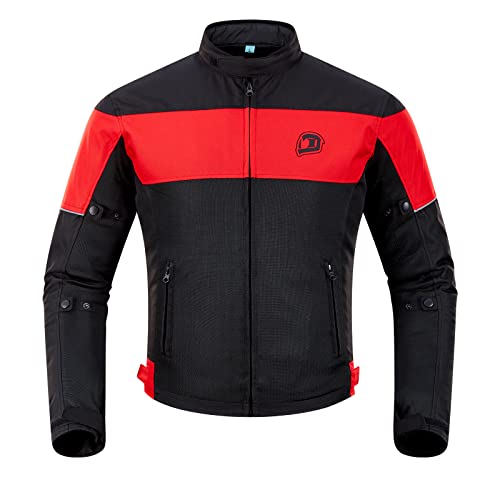 BORLENI Motorradjacke Herren Sommer aus Atmungsaktivem Mesh mit Abnehmbare...