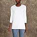 Lands' End Womens 3Q Cotton Supima Crew Neck Tunic White Plus 1x