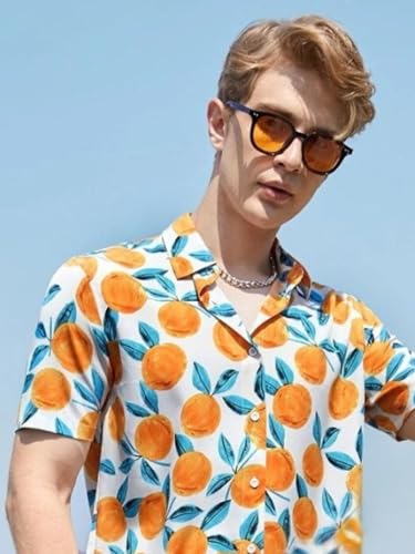 Image of Leriya Fashion Men's Rayon Regular Fit Casual Shirt | Stylish | Printed| Formal|Solid Short Sleeve | Trendy | Summer-Button Down (Available in Plus Size)