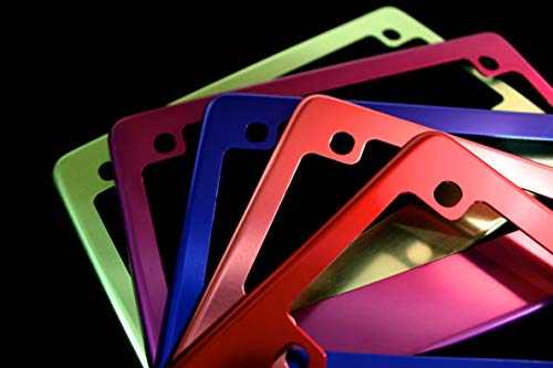 Motorcycle Personalized Custom Anodized Aluminum Usa Standard Size (7"X4") License Plate Frame - Blue #TOP6