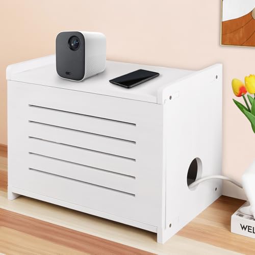 BEARUT Wood Router Shelf White