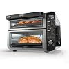 Ninja DCT451 12-in-1 Smart Double Oven with FlexDoor, Thermometer, FlavorSeal, Smart Finish, Rapid Top Convection and Air Fry Bottom , Stainless Steel