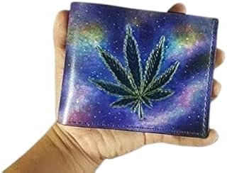 Marijuana Wallet, Biker Leather Wallet, Embossed wallet, Custom Wallet, Personalized wallet, Leather Wallet, 3D Genuine Leather Wallet, Hand Carved, Leather Carving Wallet