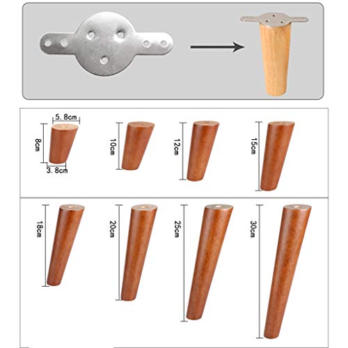 Patas de sofá y mesa de comedor: kit de 4 piezas de madera oblicua para un salón moderno 4