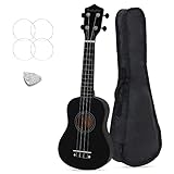 ♪ ♪ Hervorragend als Geschenk - Unsere Ukulele wird mit Gigbag, einem Pickel und zusätzlichen Saiten geliefert. Sie ist die beste Wahl für Erwachsene oder Kinder, die gerade erst mit Ukulele anfangen. Die Sopran-Ukulele ist eine gute Wahl für Kinder, Studenten oder Anfänger. Ideal für Geburtstage, Weihnachten, Einweihungsparty, Abschlussgeschenke und vieles mehr.