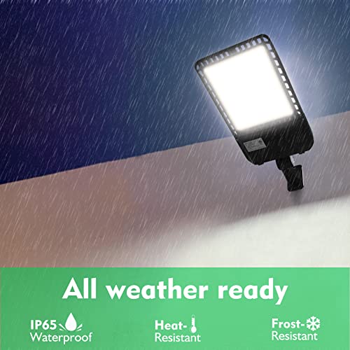 Bulbeats 320W Led Parking Lot Area Light (44800Lm Eqv 1200W Hps) 5000K Arm Mount With Dusk To Dawn Ip65 Waterproof Outdoor Area Lighting For Parking Lot/Outdoor Sports Stadium/Street (3Pack) #TOP1