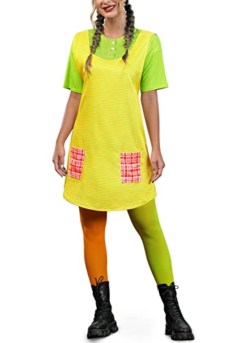 For G and PL Disfraz de mujer original para adultos, 3 piezas, color amarillo/verde Cover