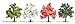 Busch 6841 Fruit Trees 4/ HO Scenery Scale Model Scenery
