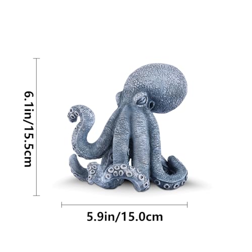 Estatua de Pulpo Decorativa de Resina 6.1 in miniatura 2