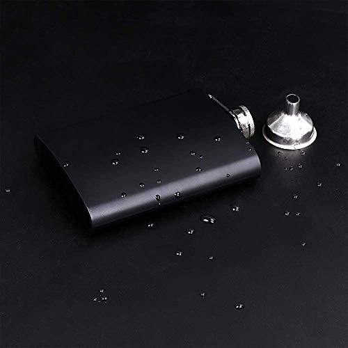 Flask, Kmeivol Flask Sets for Men, Stainless Steel Leakproof Flask for Men, Neutral, Unisex Flasks Funnel, Durable and Soft to The Touch Mens Flask, Includes Funnel, 8 Ounces, Best Gifts