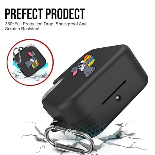 Image of Soft Silicone Case Cover for CMF by Nothing Buds Pro 2 | Buds 2 | Buds 2 Plus (Rabbit)
