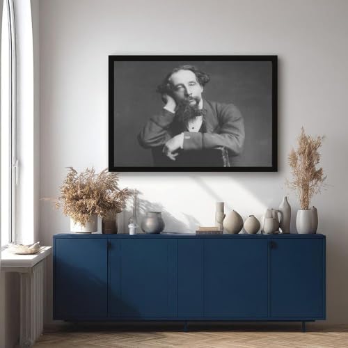 Impression sur toile Charles Dickens décoration murale 30x45 cm