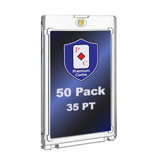 Magnetic Card Holder for Trading Cards |35pt 50 Pack| One Touch Card Holder by Premium Cache - Used condition - Image 7
