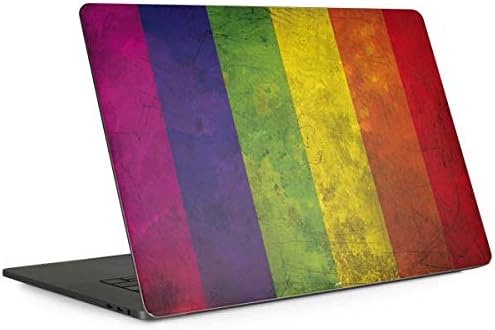Skinit Decal Laptop Skin Compatible with MacBook Pro 13-inch with Touch Bar (2016-20) - Originally Designed Distressed Rainbow Flag Design