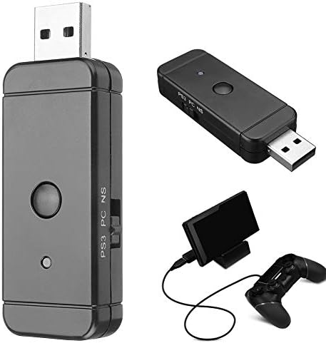 Shentesel USB Wireless/Wired Controller Adapter for Nintendo Switch/PS3/PS4/XBOX 360/PC