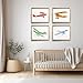 Nursery Airplanes Art Prints (Set of 4) - Unframed - 8x10s | Charming and Whimsical Wall Art for Nurseries, Bedrooms, and Playrooms | Boys Nursery Décor | Wall Décor for Boys Nursery Décor