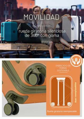 Miniatura 4 de Hauptstadtkoffer Mitad - Maleta Rígida Mediana Tsa, 4 Ruedas, Equipaje Check-In Con Ampliación De Volumen De 8 Cm, 68 Cm, 88 L, Marille, Marille, 68, Maleta