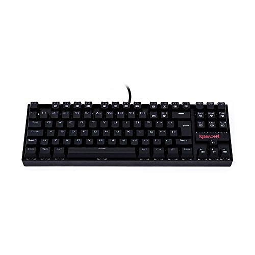 Redragon Teclado Mecânico Gamer Kumara ABNT2 LED Vermelho Single Color Switch Outemu Blue, UNICO, K552-2 PT-Blue glide