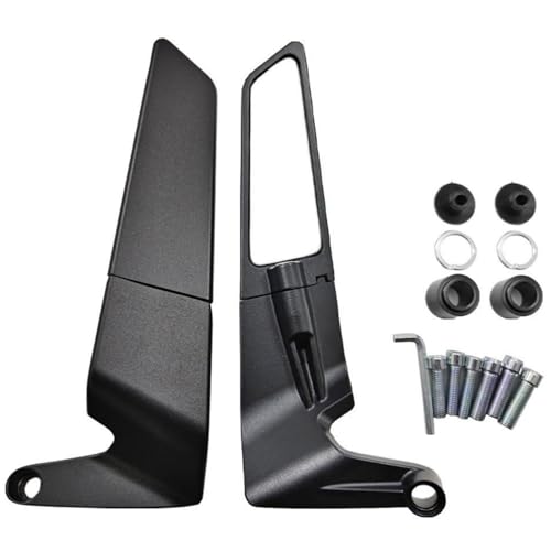 Specchietto Retrovisore per Moto Ala Specchietto Retrovisore Rotante Regolabile in Lega di Alluminio Nmax 155 125 Accessori Spoiler dello specchio,Specchietti Moto Stealth