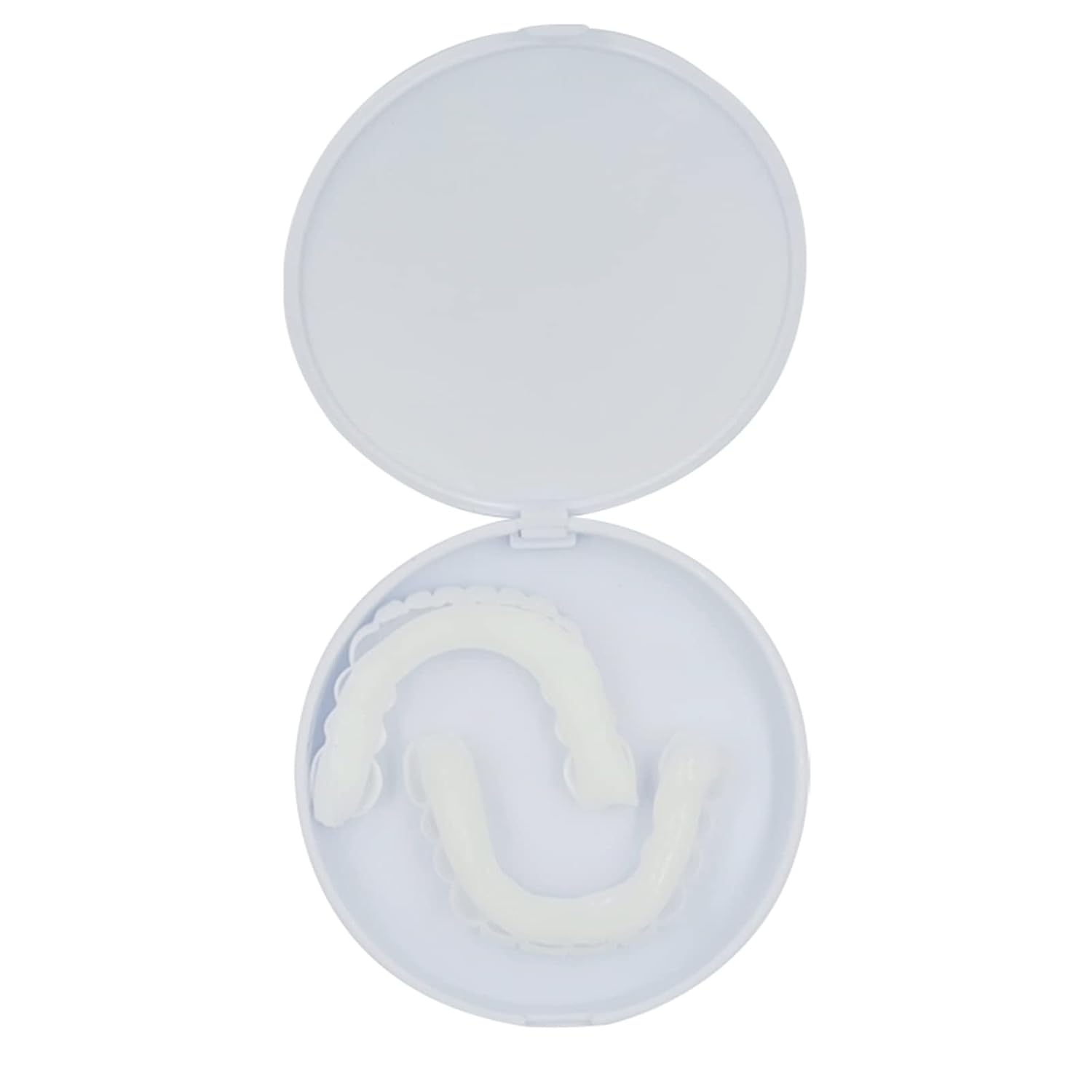 2 Pairs Instant Veneer Dentures Serrated Dentures Top Bottom Temporary Fake Cosmetic Teeth Straightening Braces Covering Whitening Restoration Kit for Men and Women : Health & Household