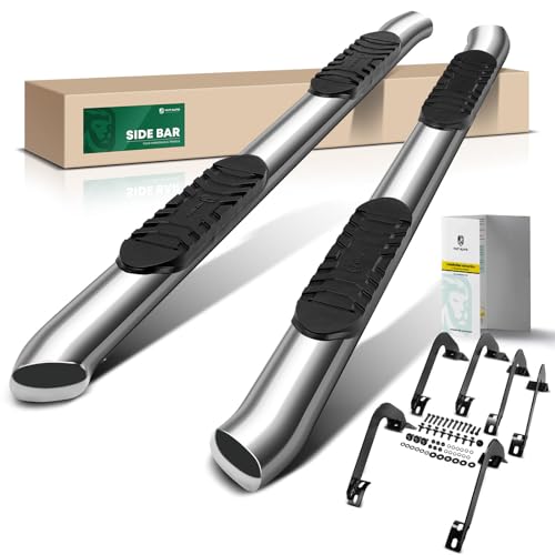 Estribo lateral acero inoxidable pulido 5 pulg para Nissan Titan miniatura 1